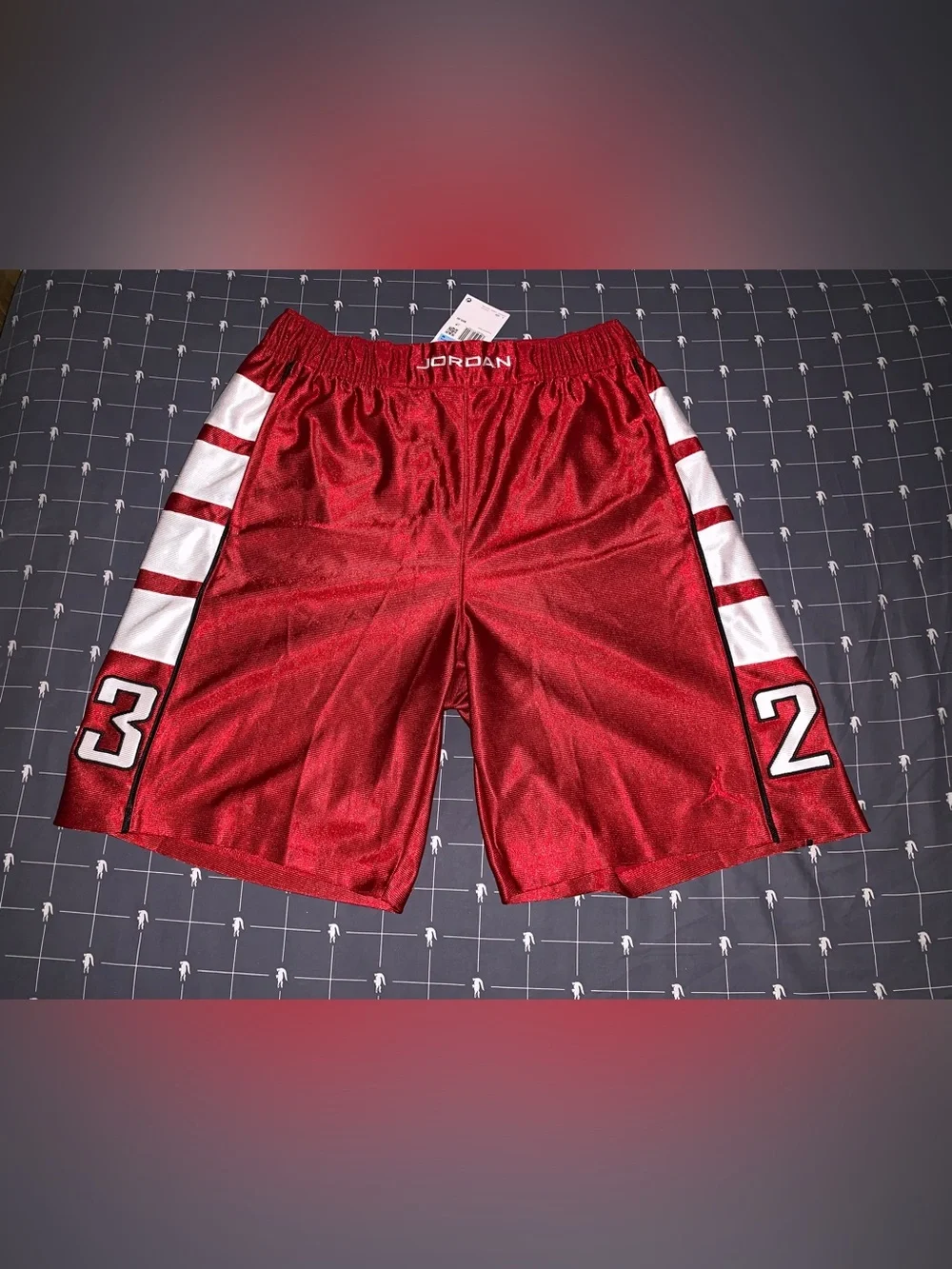 Jordan Brooklyn Cat Scratch Men's Shorts Red HV0560-687 Size: Medium